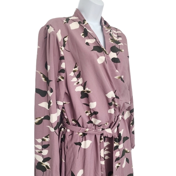A New Day Womens Floral Long Sleeve Wrap Midi Dress in Size Small. - Picture 6 of 12